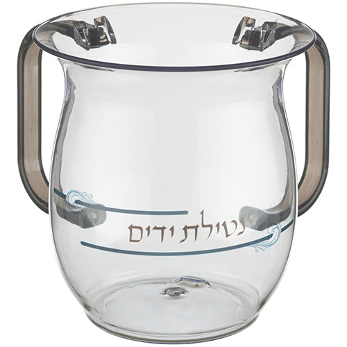 נטלה אקריליק מהודרת עם הדפסה וידיות צבעוניות 13 ס"מ