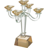 פמוטי קריסטל חמשייה מהודרים 34 ס