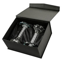 זוג פמוטי קריסטל מהודרים עם אבנים 12 ס