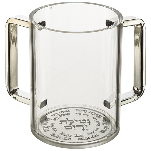 נטלה אקריליק מהודרת שקופה עם פלקטה וידיות כס