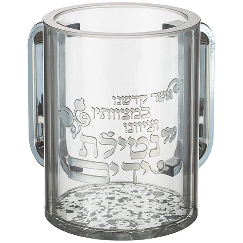 נטלה אקריליק מהודרת שקופה עם אותיות בולטות 12 ס"מ