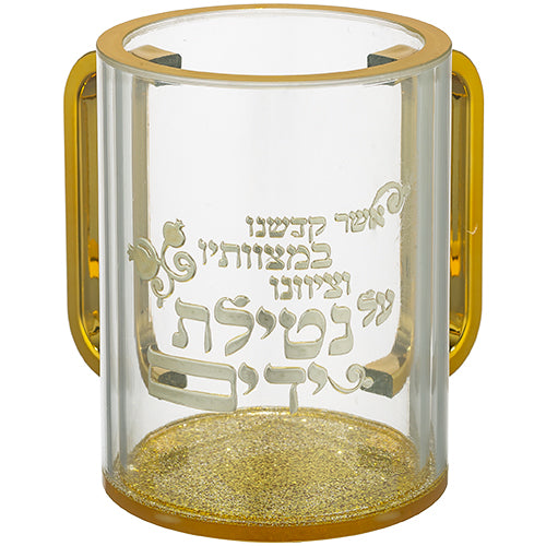 נטלה אקריליק מהודרת שקופה עם אותיות בולטות 12 ס"מ