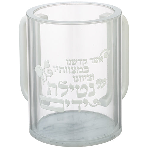 נטלה אקריליק מהודרת שקופה עם אותיות בולטות 12 ס"מ