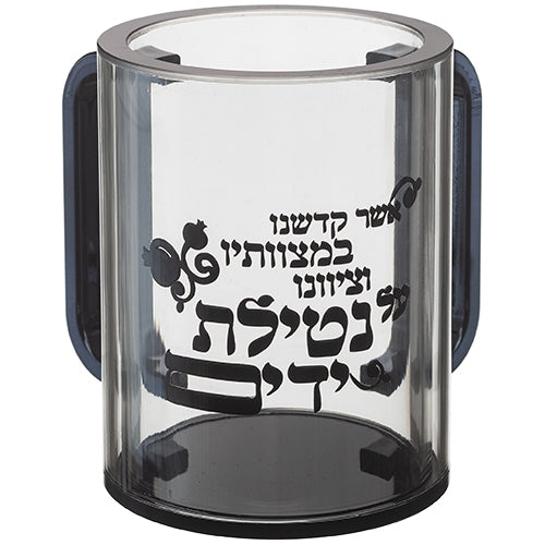 נטלה אקריליק מהודרת שקופה עם אותיות בולטות 12 ס"מ