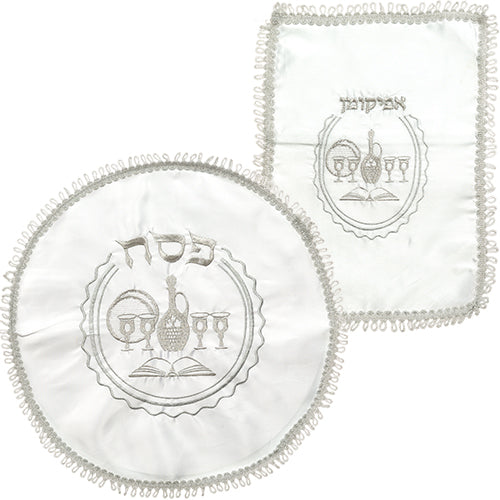 סט פסח סטן 2 חלקים כיסוי פסח+אפיקומן אריזת צלופן