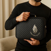 שש0712 תיק תפילין קטן גוון שחור פיו מפואר אותיות בולטות 