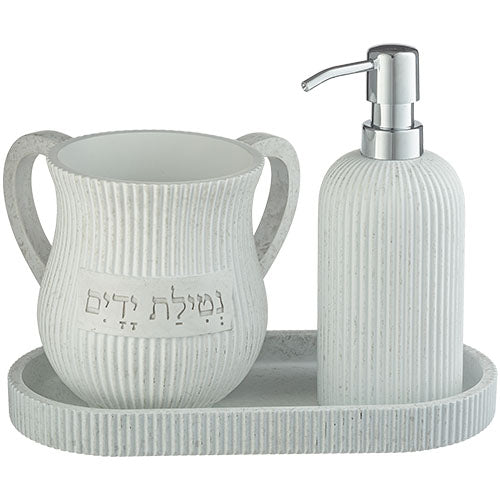 סט סבונייה עם נטלה מפוליריזן מהודר כולל מגש