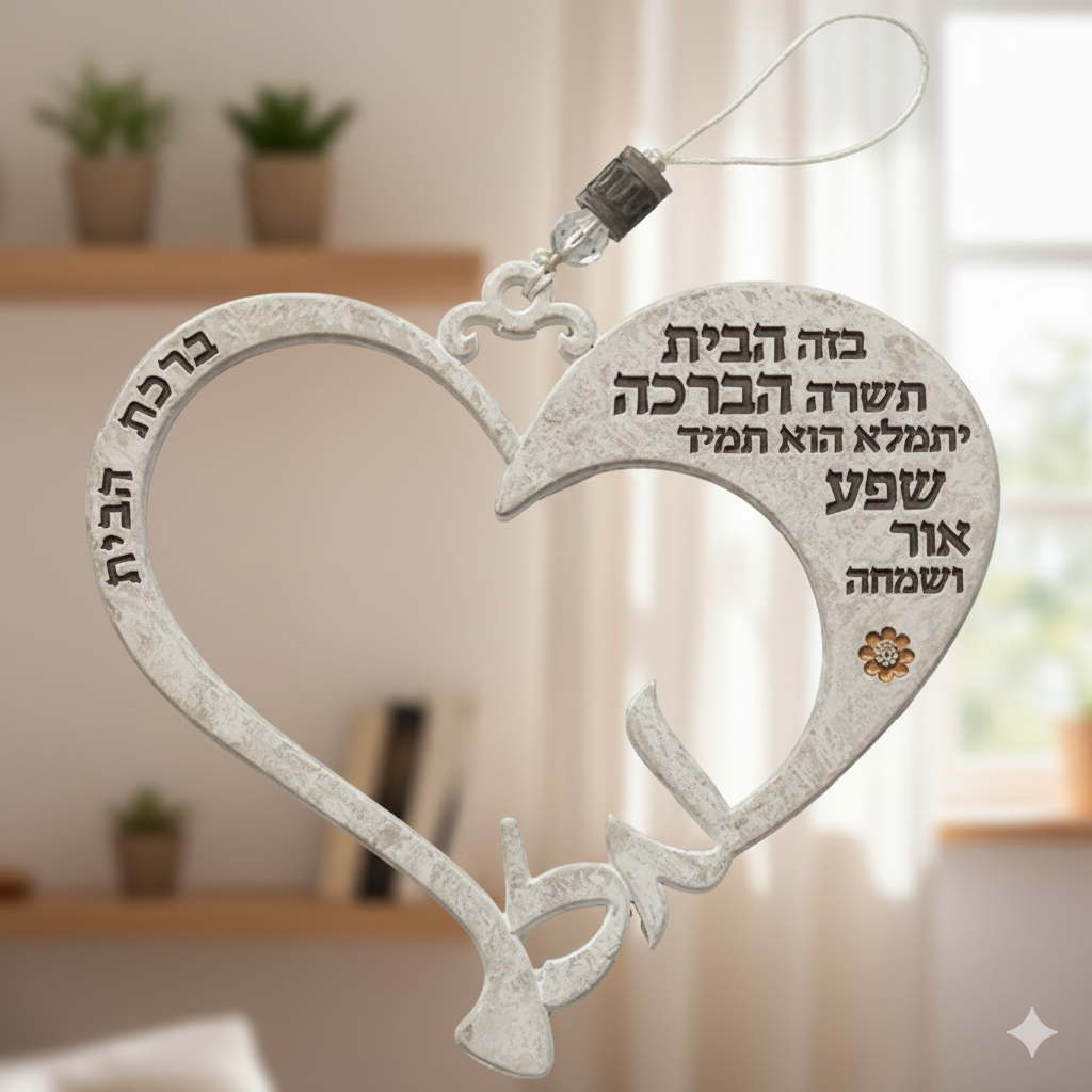 תמונה לתלייה מפוליריזן "ברכת הבית" 18X16 ס"מ