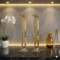 זוג פמוטי קריסטל מהודרים 34 ס