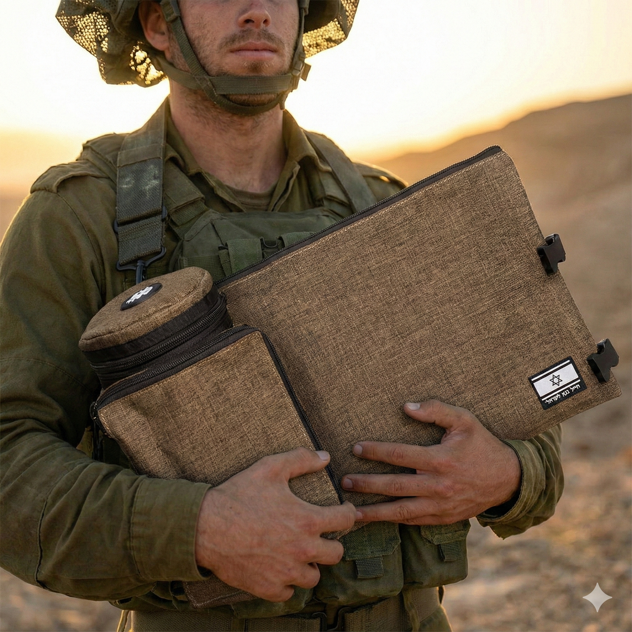 תיק תפ "אדיר" טרמי פשתן לאחסון תפלין 23 סמ