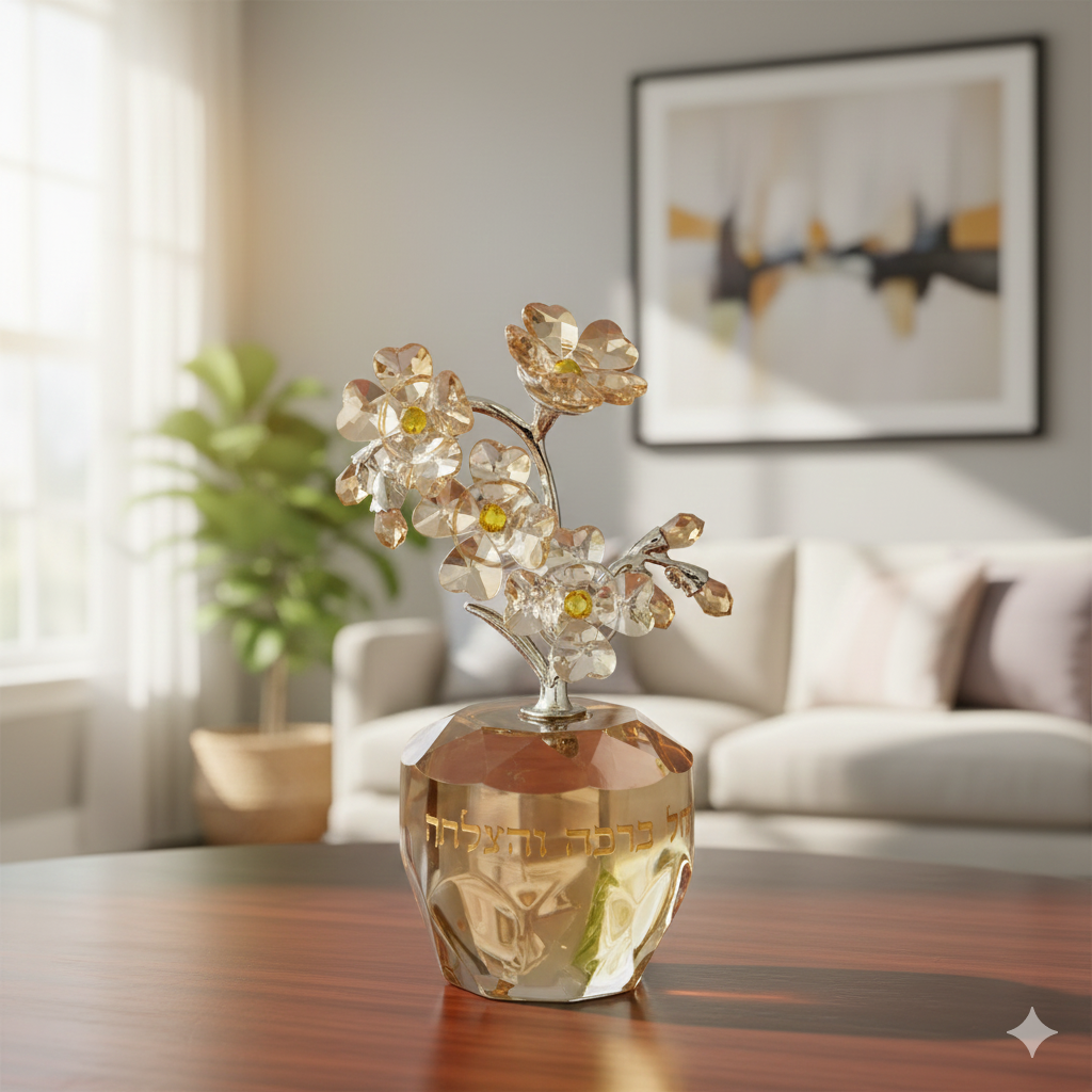 עץ קריסטל ברכה והצלחה 11סמ